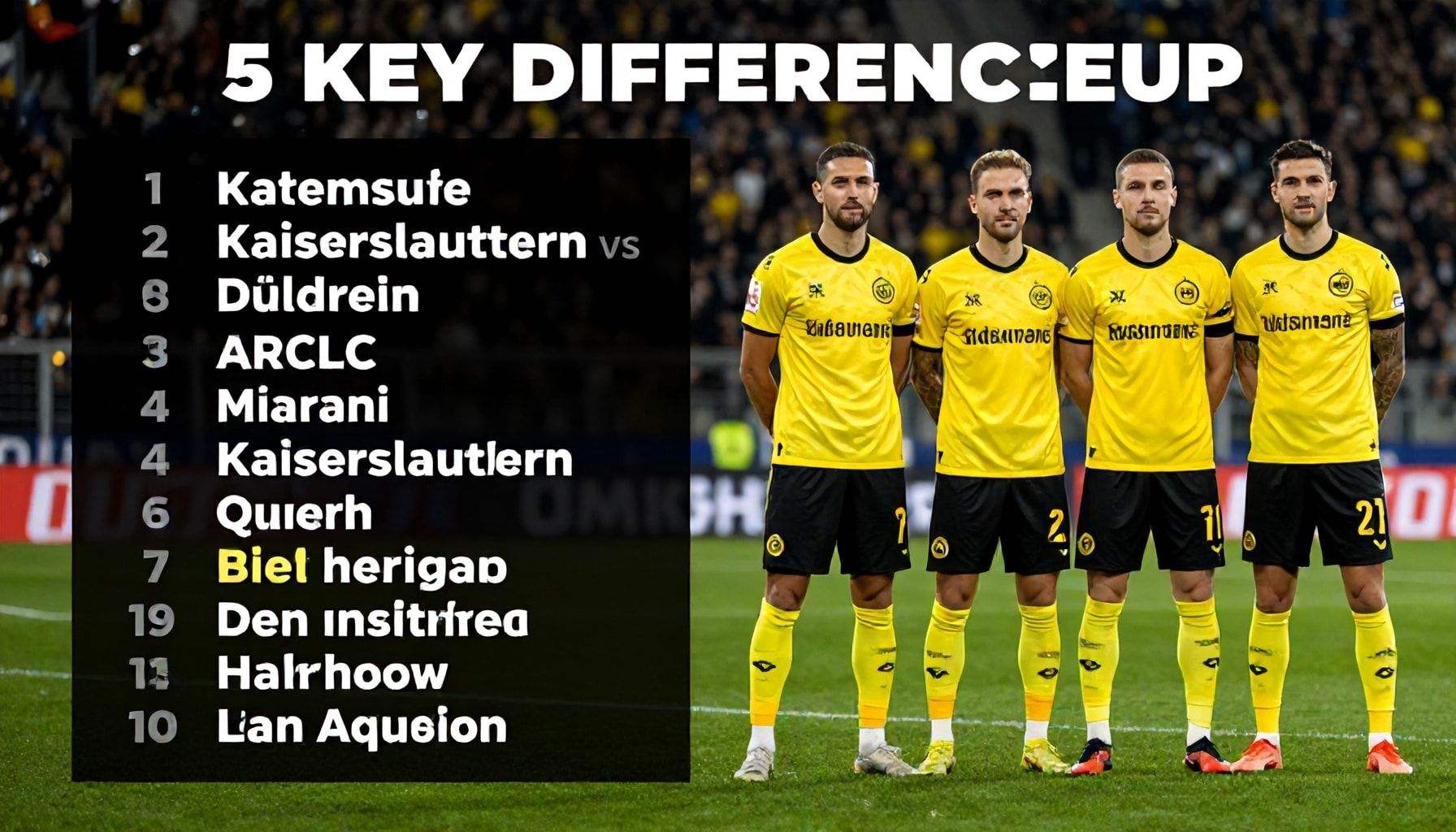 5 entscheidende Unterschiede in den Aufstellungen: Kaiserslautern vs. Düsseldorf*
