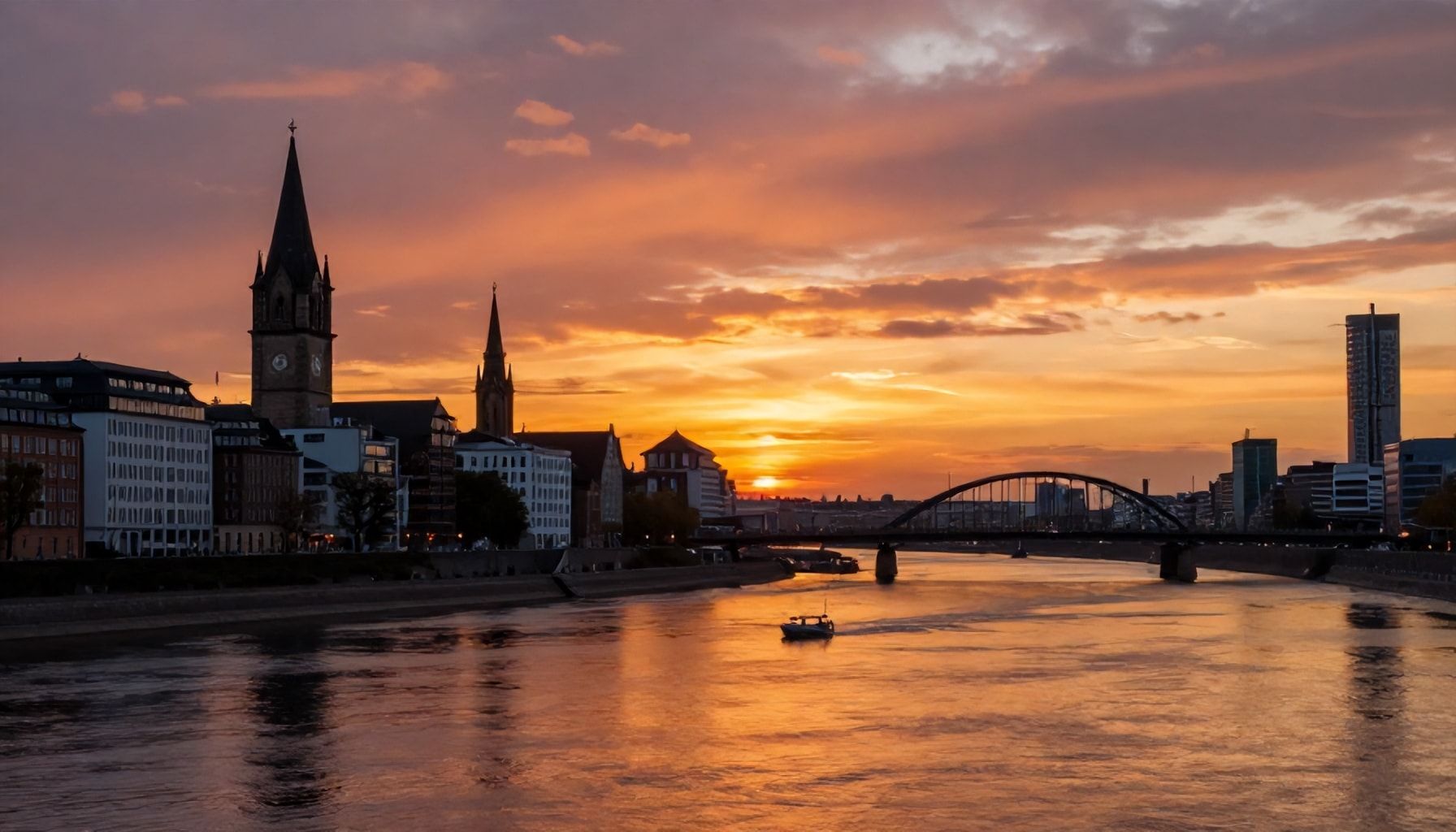 5 Orte für den romantischsten Sonnenuntergang in Düsseldorf – Von der Altstadt bis zum Medienhafen*