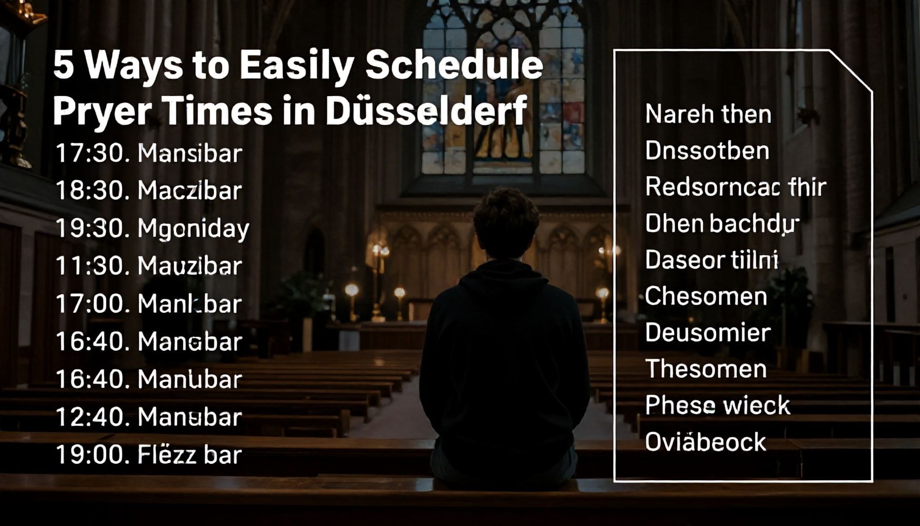 5 Wege, wie Sie Gebetszeiten in Düsseldorf stressfrei einplanen*