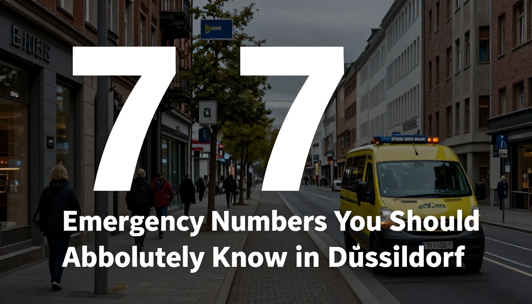 7 Notfallnummern, die Sie in Düsseldorf unbedingt kennen sollten*