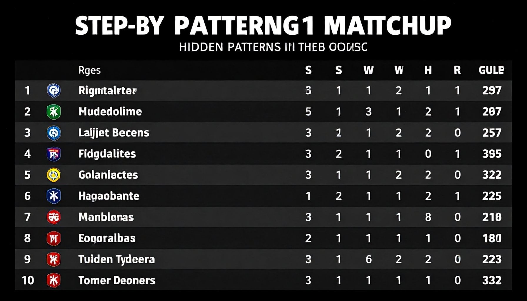 A Step-by-Step Guide to Analyzing the Standings for Hidden Patterns in the Matchup*
