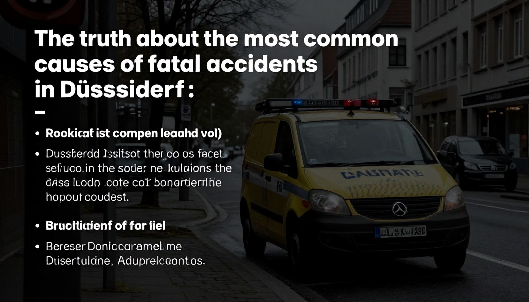 Die Wahrheit über die häufigsten Ursachen tödlicher Unfälle in Düsseldorf*
