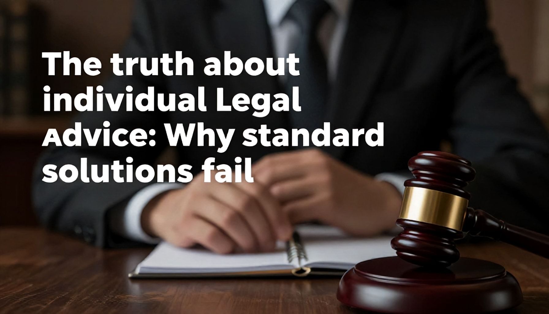 Die Wahrheit über individuelle Rechtsberatung: Warum Standardlösungen scheitern*