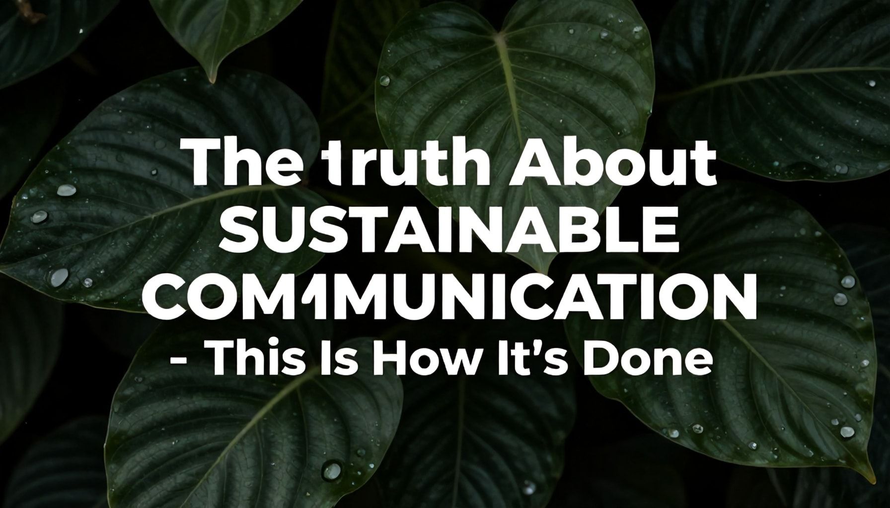 Die Wahrheit über nachhaltige Kommunikation – so geht’s richtig*