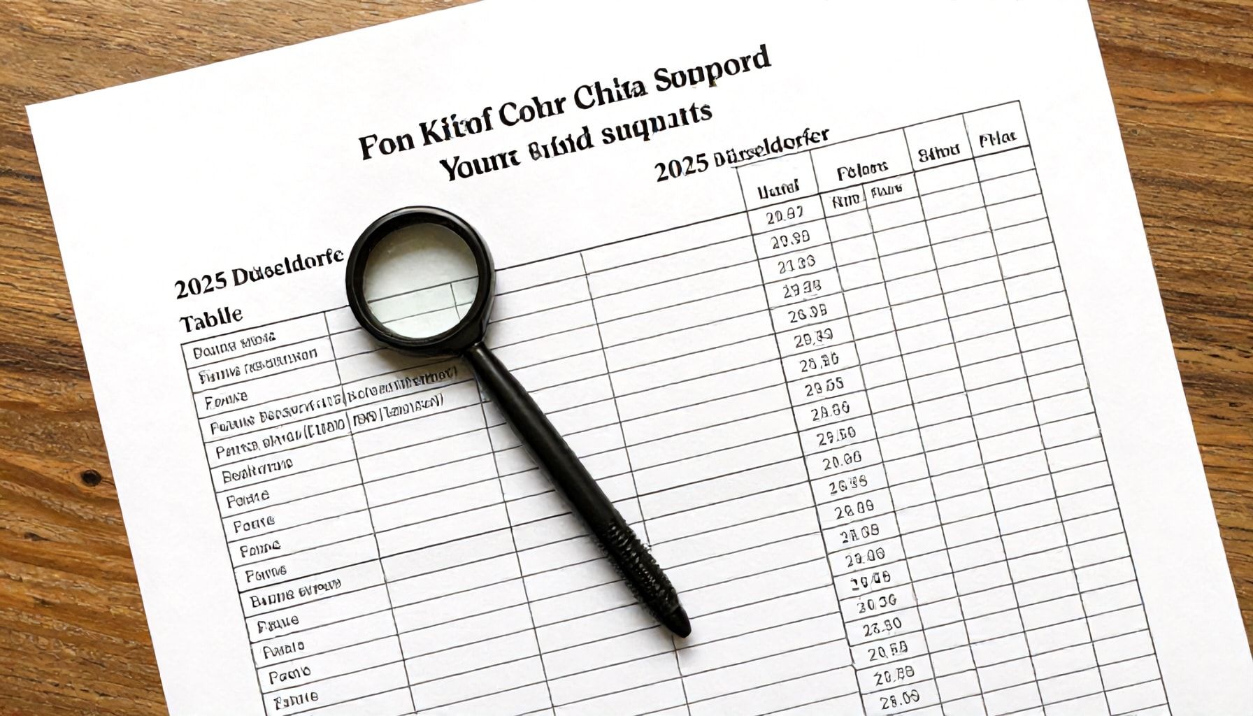 How to Calculate Your Child Support Using the 2025 Düsseldorfer Tabelle*