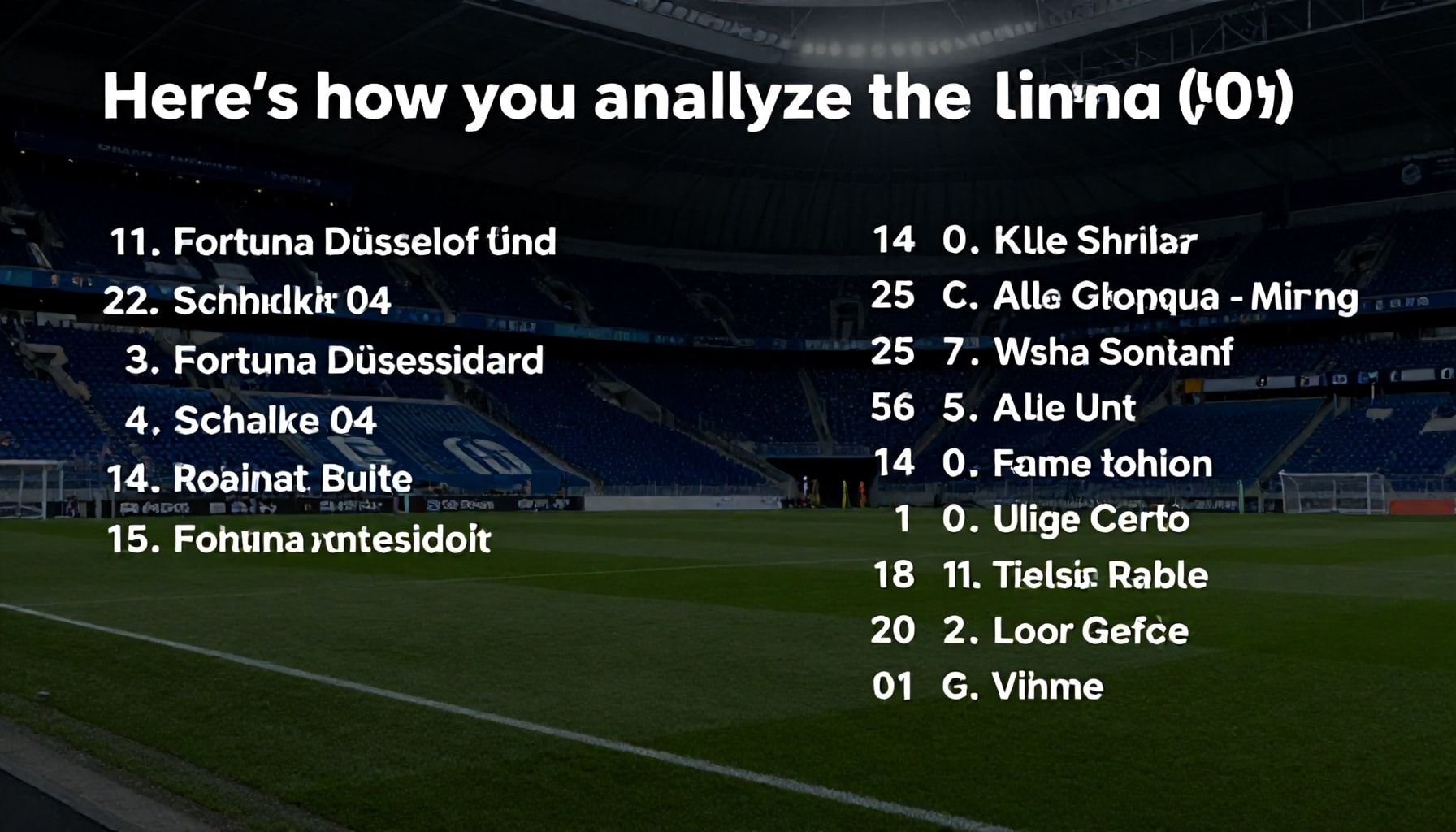 So analysierst du die Aufstellungen von Fortuna Düsseldorf und Schalke 04 für das Derby*