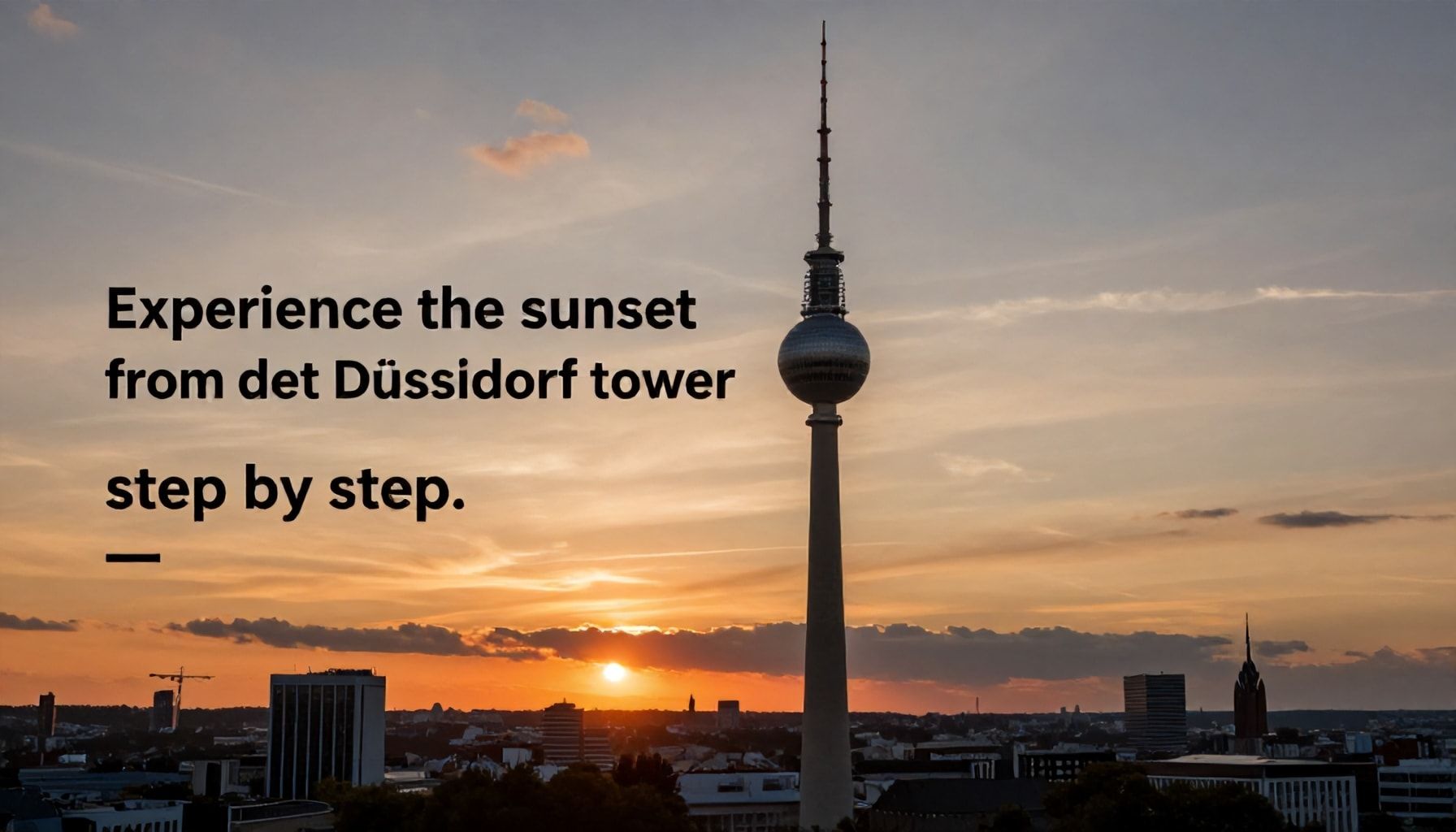 So erleben Sie den Sonnenuntergang vom Fernsehturm Düsseldorf aus – Schritt für Schritt*