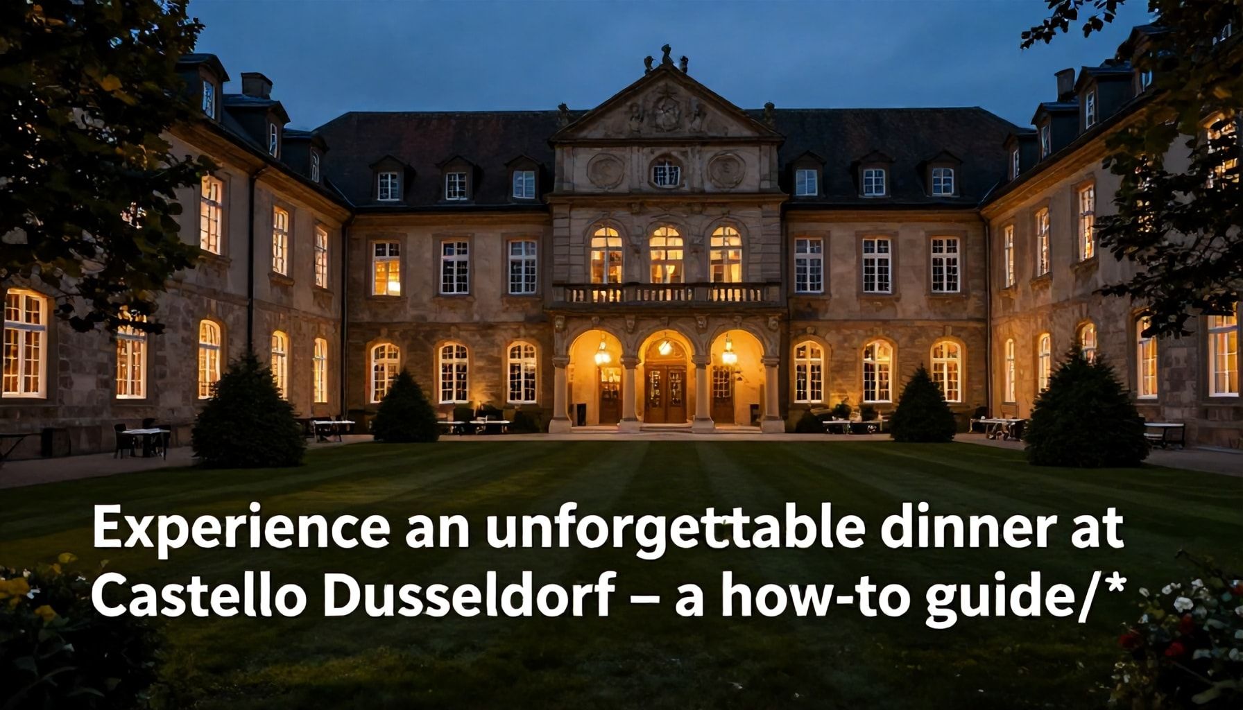 So erleben Sie ein unvergessliches Dinner im Castello Düsseldorf – ein How-to-Guide*
