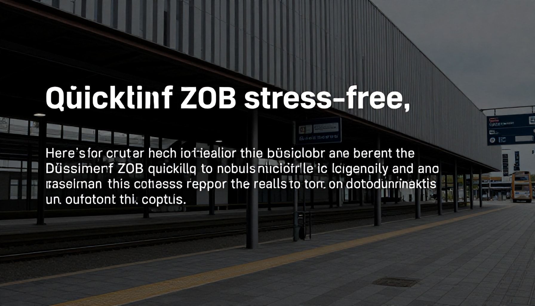 So erreichen Sie den Düsseldorf ZOB schnell und stressfrei*