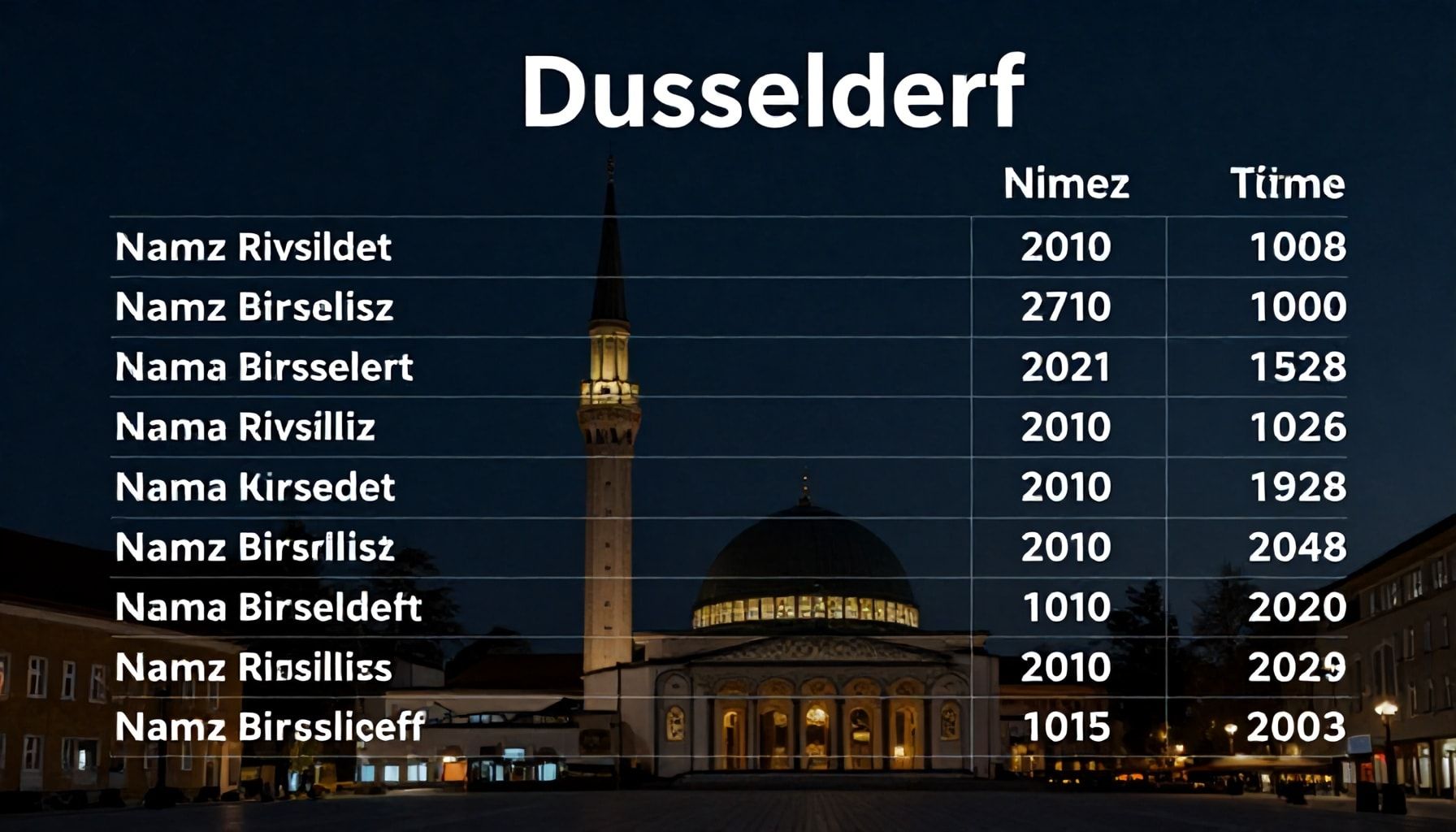So finden Sie die aktuellsten und zuverlässigsten Namaz-Vakitleri für Düsseldorf*