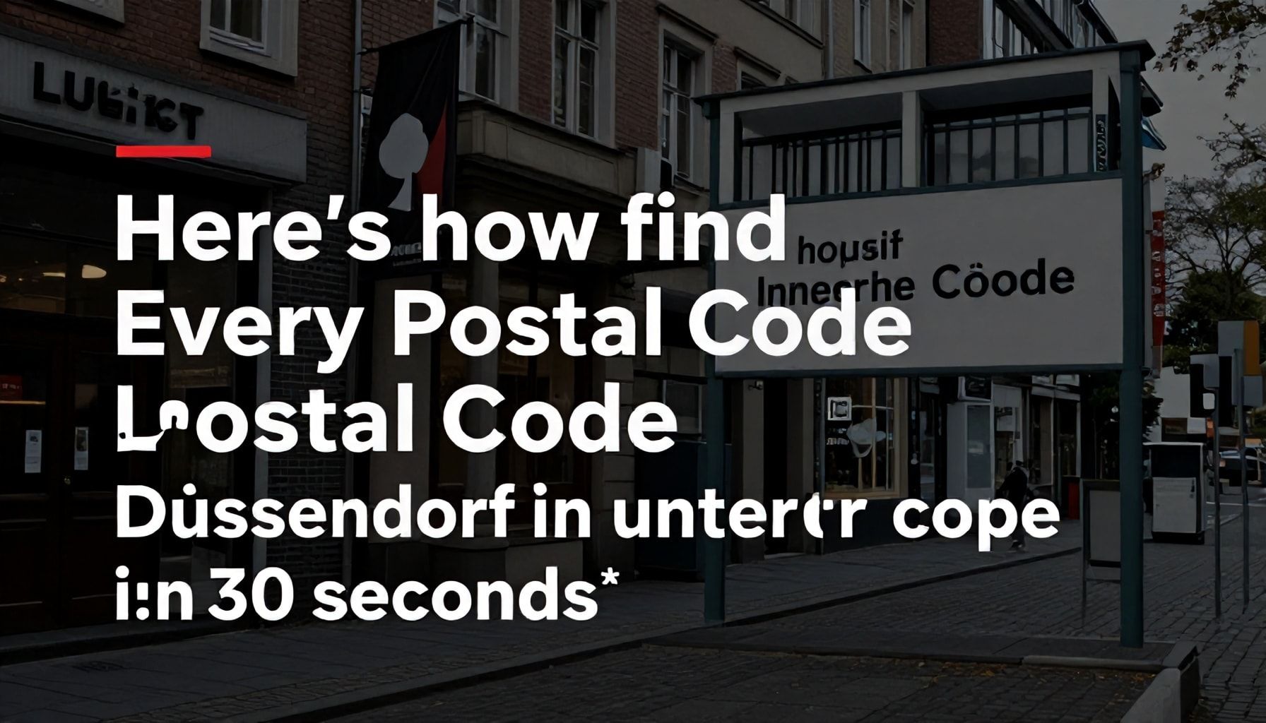 So finden Sie jede Postleitzahl in Düsseldorf in unter 30 Sekunden*