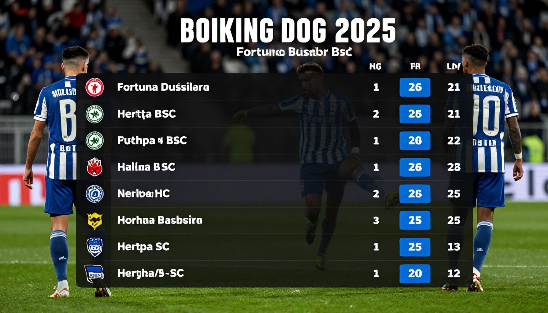 So kannst du die Tabelle und direkten Duelle zwischen Fortuna Düsseldorf und Hertha BSC analysieren*