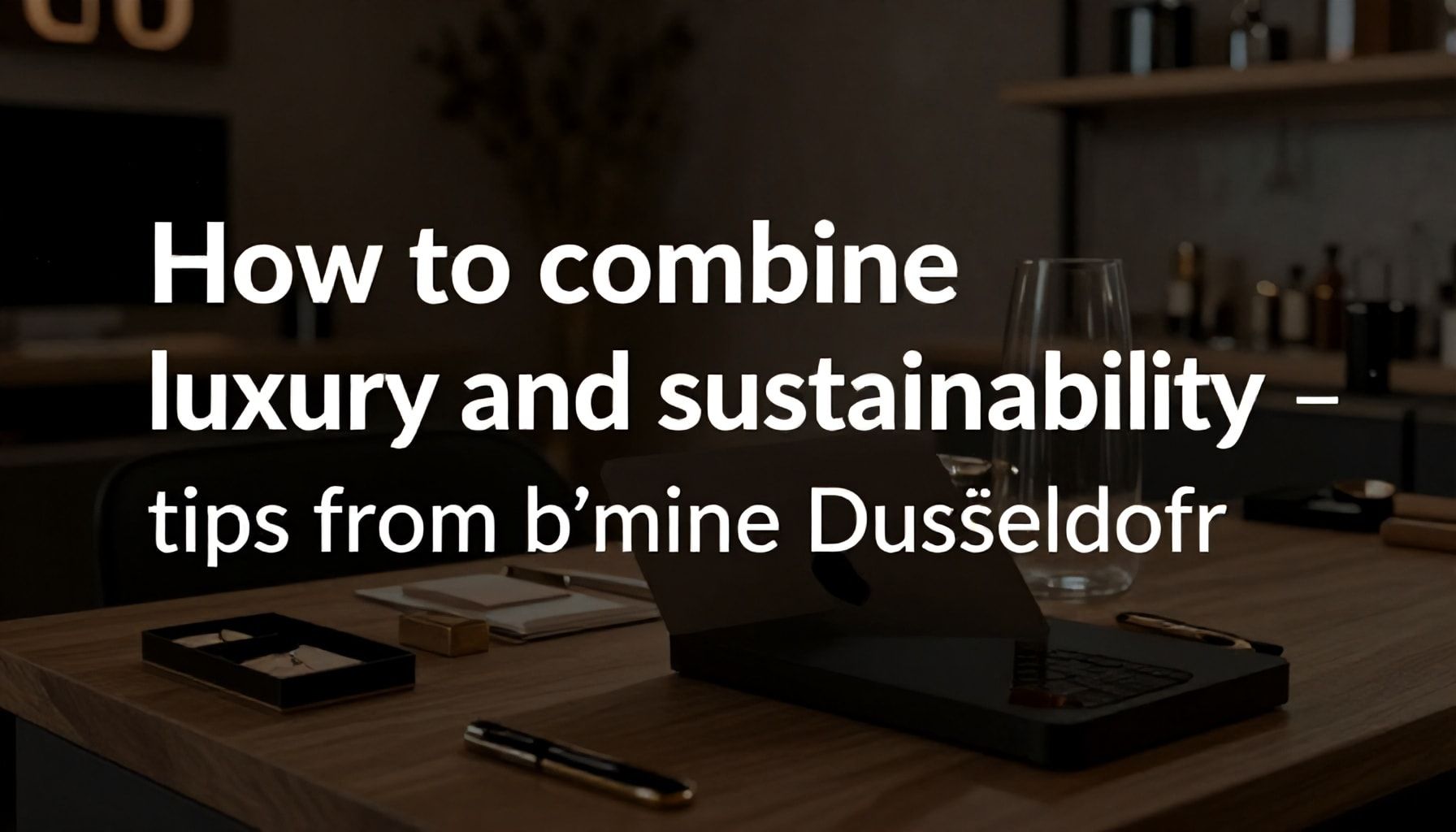 So kombinieren Sie Luxus & Nachhaltigkeit – Tipps von b'mine Düsseldorf*