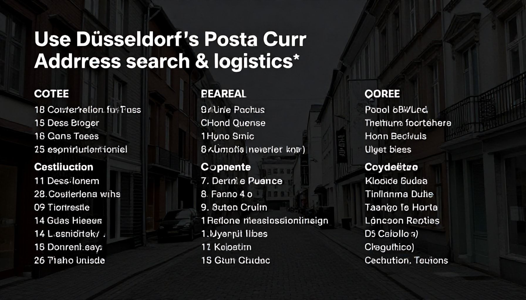 So nutzen Sie Düsseldorfs PLZs für effiziente Adresssuche & Logistik*