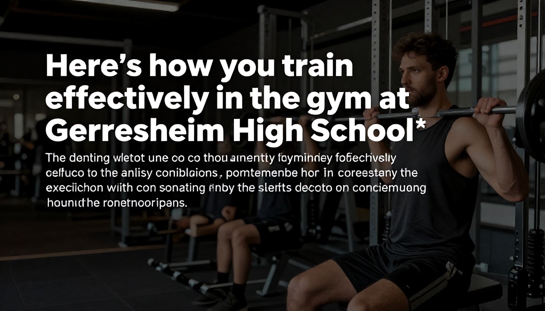 So trainierst du effektiv in der Sporthalle des Gymnasiums Gerresheim*