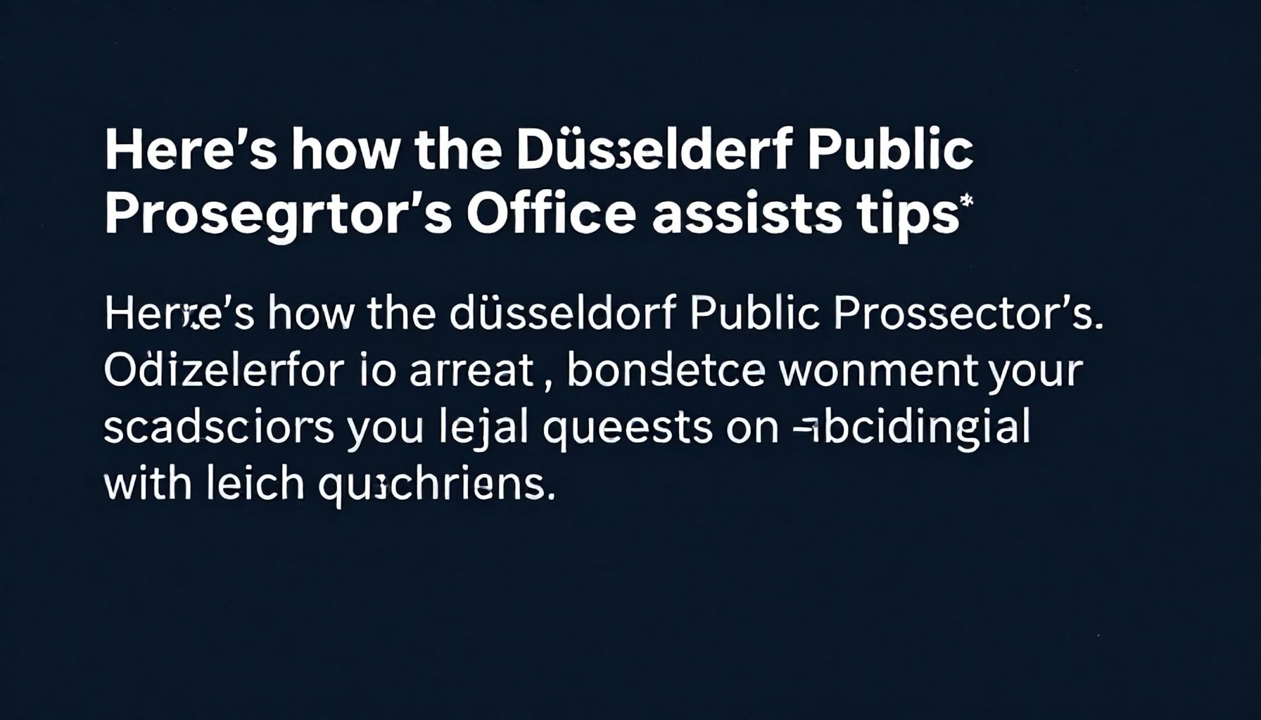 So unterstützt Sie die Staatsanwaltschaft Düsseldorf in rechtlichen Fragen – Praktische Tipps*
