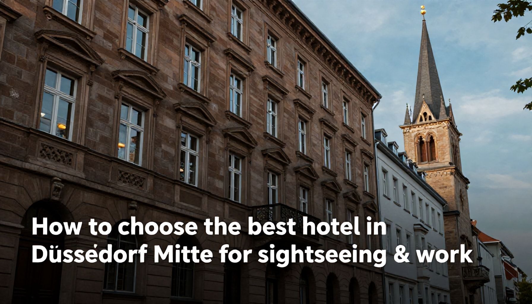 So wählen Sie das beste Hotel in Düsseldorf Mitte für Sightseeing & Arbeit*