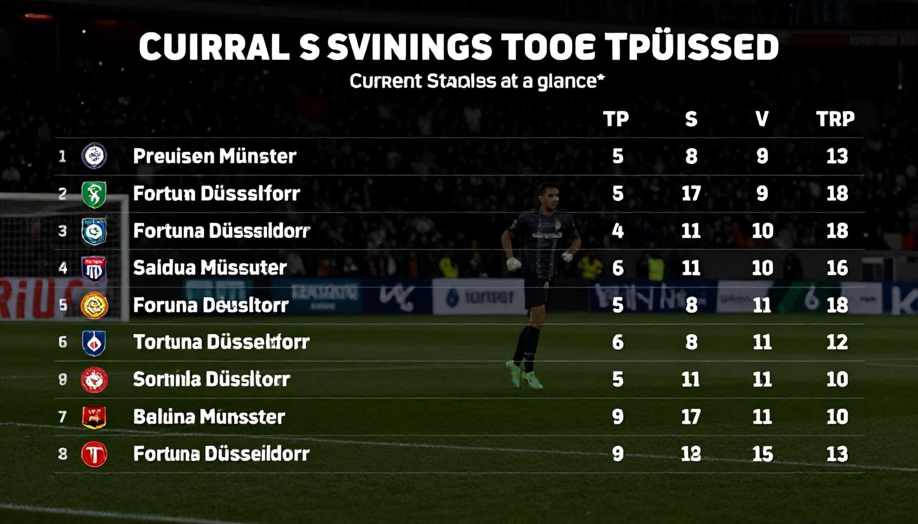 Wie Preußen Münster und Fortuna Düsseldorf in der Tabelle stehen: Aktuelle Platzierungen im Überblick*