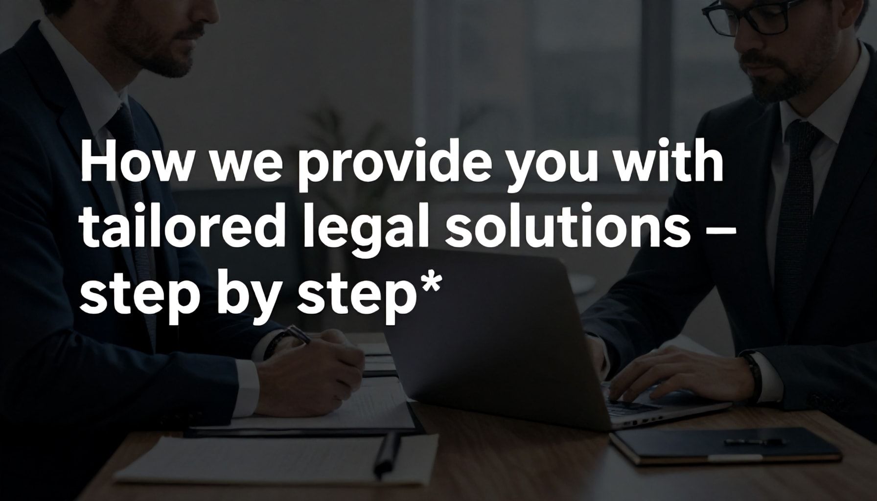Wie wir Ihnen maßgeschneiderte Rechtslösungen bieten – Schritt für Schritt*