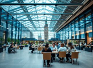 Düsseldorf erlebt einen beispiellosen Anstieg der digitalen Bildung Düsseldorf is experiencing an unprecedented increase in digital education.