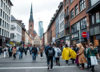 Düsseldorf erlebt einen bemerkenswerten Anstieg der kulturellen Vielfalt Düsseldorf is experiencing a remarkable increase in cultural diversity.