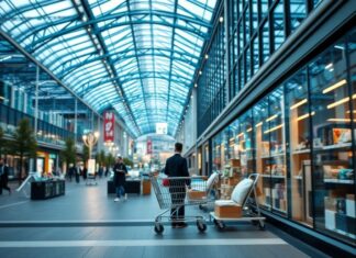 Düsseldorf erlebt einen Boom im E-Commerce-Sektor Düsseldorf is experiencing a boom in the e-commerce sector.