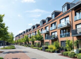 Düsseldorf erlebt einen Boom im nachhaltigen Wohnen Düsseldorf is experiencing a boom in sustainable housing.