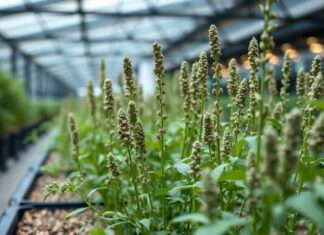 Düsseldorf erlebt einen Boom im urbanen Anbau von Chiasamen Düsseldorf is experiencing a boom in urban chia seed cultivation.