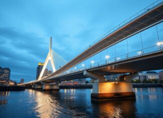 Düsseldorf erlebt einen historischen Tag: Neue Brücke verbindet die Stadt Düsseldorf is experiencing a historic day: a new bridge connects the city.