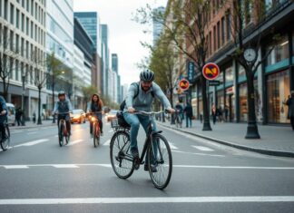 Düsseldorf erlebt einen Rekordanstieg der Fahrradnutzung Düsseldorf is experiencing a record increase in bicycle use.