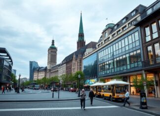 Düsseldorf erlebt einen Rekordanstieg der Tourismuszahlen Düsseldorf is experiencing a record increase in tourism numbers.