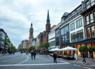 Düsseldorf erlebt einen Rekordanstieg der Tourismuszahlen im Jahr 2023 Düsseldorf experiences a record increase in tourism figures in the year 2023.