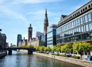 Düsseldorf erlebt Rekordwachstum im Tourismussektor Düsseldorf is experiencing record growth in the tourism sector.